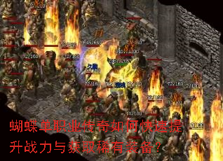 蝴蝶单职业传奇如何快速提升战力与获取稀有装备? 蝴蝶单职业传奇如何快速提升战力与获取稀有装备?