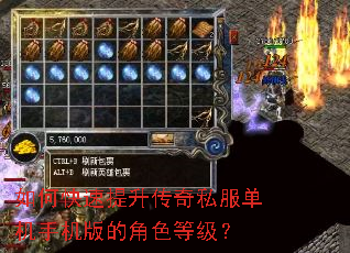 如何快速提升传奇私服单机手机版的角色等级? 如何快速提升传奇私服单机手机版的角色等级?
