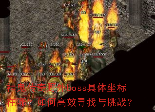 神鬼传奇野外boss具体坐标在哪?如何高效寻找与挑战? 神鬼传奇野外boss具体坐标在哪?如何高效寻找与挑战?